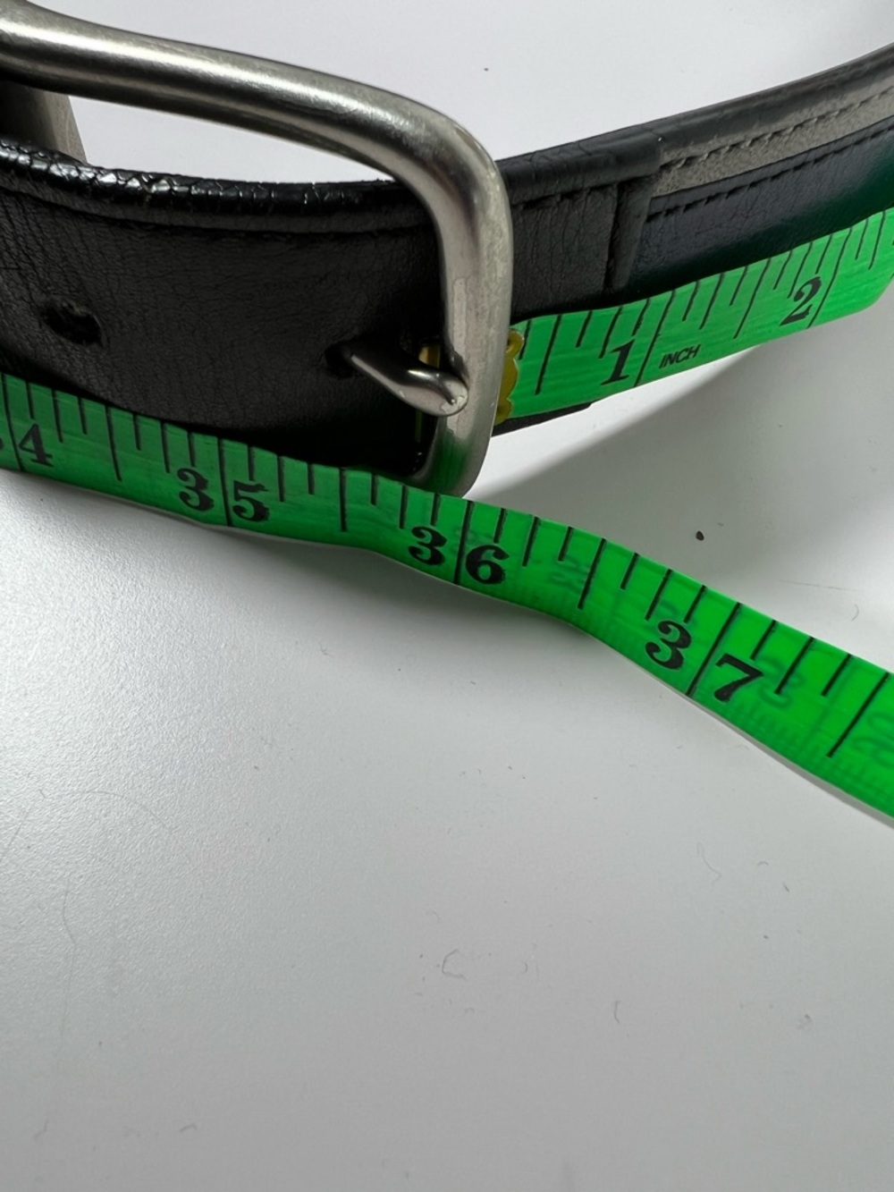 Coach Navy Leather Belt Silver Buckle Mens Designer - Picture 5 of 5